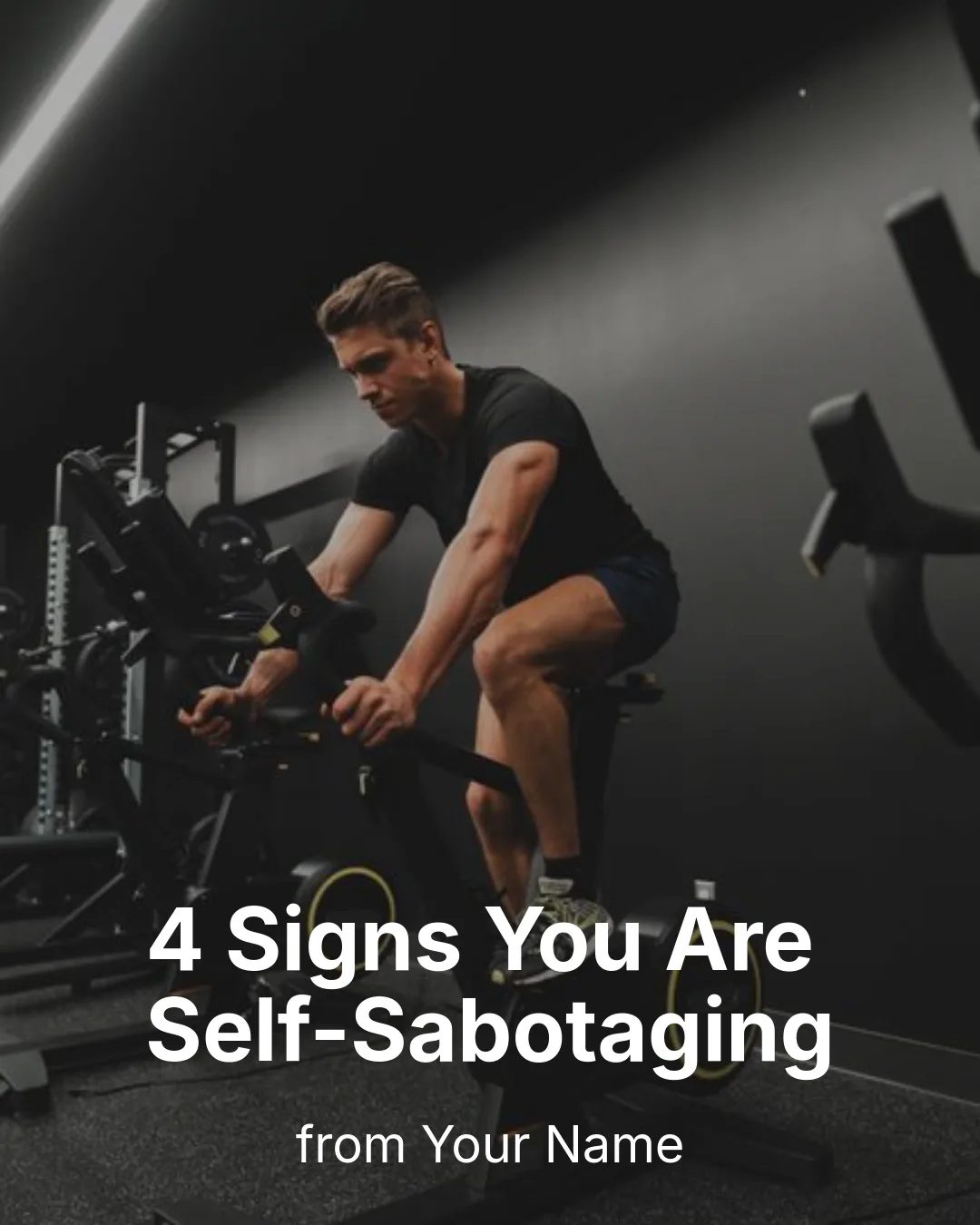 Free Minimal Clean Image LinkedIn Carousel Template slide 1: 4 Signs You Are Self-Sabotaging from Your Name