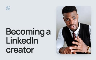 Becoming a LinkedIn creator. A man in a waistcoat talking to the camera at his desk.