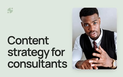 Content strategy for consultants. A consultant explaining an idea.