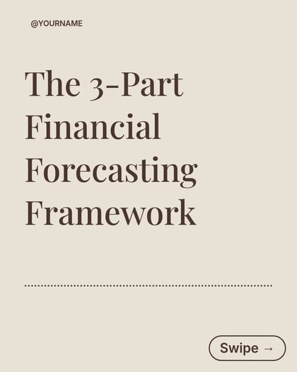 Financial Forecasting Framework LinkedIn Carousel Template for Accountant template preview