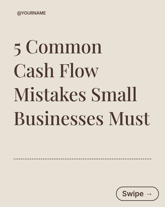 Cash Flow Mistakes template preview