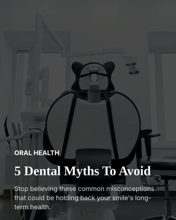 Dental Myths Mistakes template preview