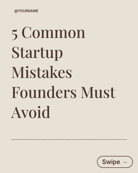 Startup Lessons Mistakes template preview