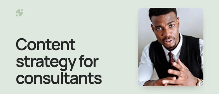 Content strategy for consultants. A consultant explaining an idea.